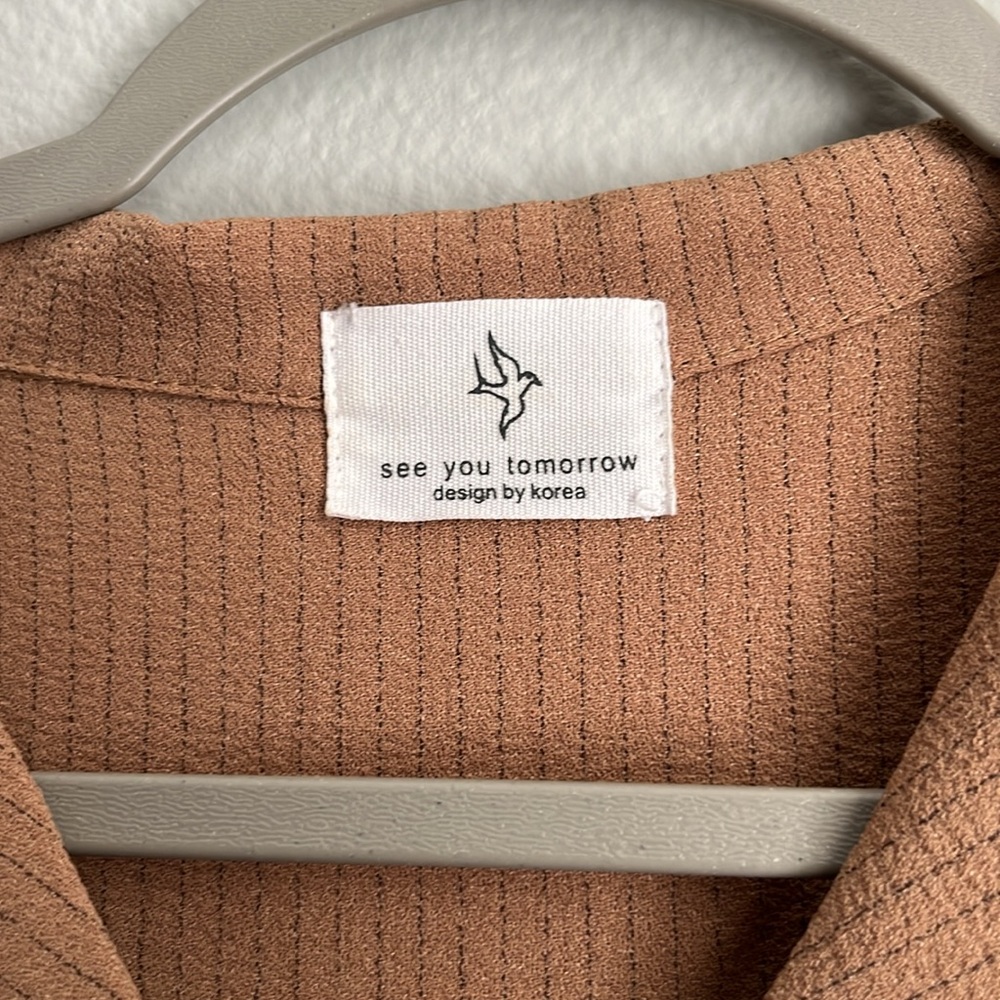 See you tomorrow design by Korea (yesstyle?) cute button up shirt - Picture 2 of 5